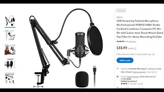 Walmart Inexpensive streaming microphone set up and review