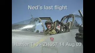 Ned's last flight in the Harrier T10
