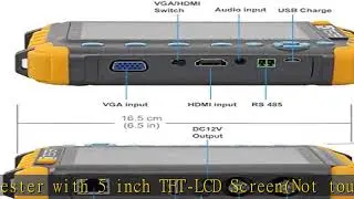 5 Inch 4 in 1 CCTV Monitor Tester, AHD/TVI/CVI/CVBS Coaxial Analog Video Monitor Tester, UTP/PTZ Ca