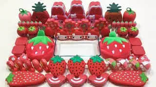 Red Strawberry Slime | Mixing Random Things into Slime #264