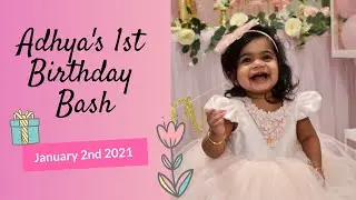 Adhya's first birthday celebrations || DIY Balloon backdrop, Minniemouse Arch, Decor and more