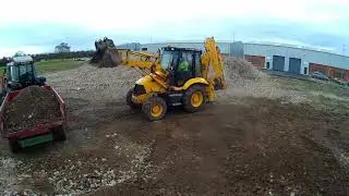 Day 2 Part 2 Jcb loading brick rubble Massey and Ford leading