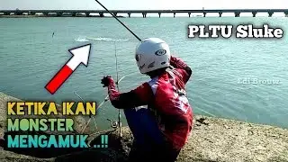 Mancing di pinggir laut pake umpan ini di pltu sluke rembang