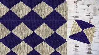 🧶Crochet Granny Square Tutorial | Geometic Pattern