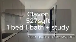 Clavon 1 bed + study (527sqft)