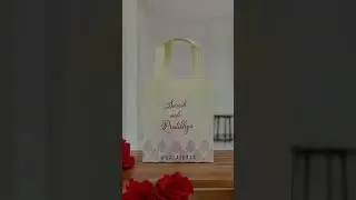 ✨ Custom bride & groom name printed mango design gift bags &ndash; small in size, big in love! ❤️🎁