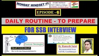 How to Frame Your Daily Routine- Develop Personality I Ep- 6 of Monday Mindset मंत्र I #ssbstrokes