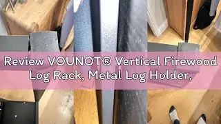 Review VOUNOT&reg; Vertical Firewood Log Rack, Metal Log Holder, Compact & Stable Firewood Storage for I