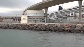 Amb catamar&agrave; pel Port Vell de Barcelona. Agost 2014