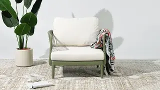 Modern Outdoor Polypropylene Resin Deep Seating Patio Club Chair