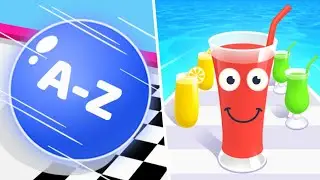 Juice Run vs AZ Run Ball Game - All Levels Gameplay Walkthrough Android iOS