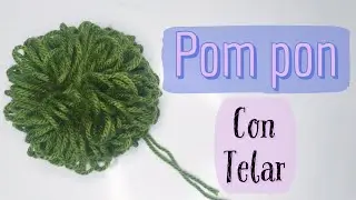 Pompón en telar circular
