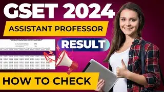 gset result 2024 | gset assistant professor result 2024 | gujarat set result 2024