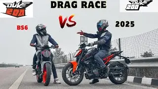 2025 KTM DUKE 200 NEW DISPLAY METER..VS.. KTM DUKE 200 BS6 !!! DRAG RACE 😱🚀!!KILLER 200 SEGMENT 🔥