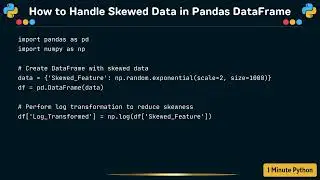 How to Handle Skewed Data in Pandas DataFrame