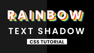 Rainbow Text Shadow | CSS Text Hover Effect