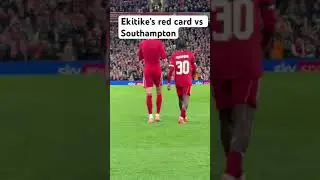 Hugo Ekitike&rsquo;s red card after taking his shirt off against Southampton to warrant a second yellow.