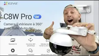 Nouvelle caméra surveillance 2K Dome motorisée 360 avec tracking et vision nuit , La EZVIZ C8W pro