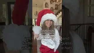 Jumbo handknitted Christmas stockings and Santa hats #christmas #diychristmasdecor #christmas2023