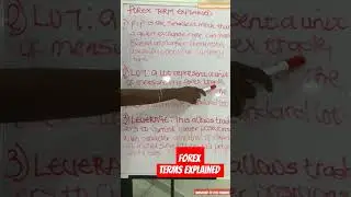 Basic Forex terms explained #educational #forexeducation #forex #forextrading #shorts #learn #money