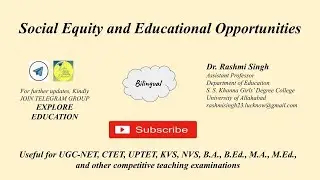 Social Equity and Educational Opportunities