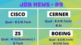 Job News #9 || Cisco || Cerner || Siemens || Boeing || By Learn 2 Update #cisco #boeig #cerner