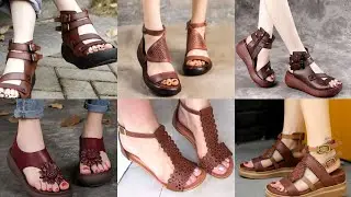Brown Footwear 2023 Very Different Leather Sandals Shoes Design @fashion with 5 star