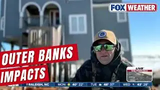 Man Witnesses Home Collapsing Due To Nor'easter In The Outer Banks