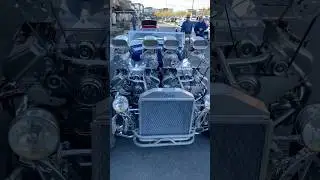 Twin Engine Quad Supercharged V8 Hot Rod @ Celebrity cars and coffee. #shorts #car #automobile
