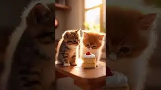 strawberry cake🍓🎂 #cat #cute