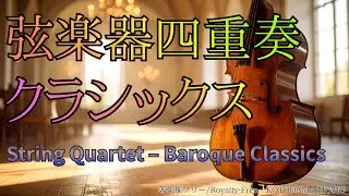 【3時間】弦楽四重奏クラシックス🎻バッハ＆ヴィヴァルディ（四季全楽章収録）/String Quartet Classics | Bach & Vivaldi | 3H BGM【Free BGM】
