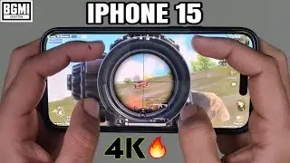 BGMI NEW UPDATE  SENSITIVITY 🔥| IPHONE 15 HANDCAM | HDR + EXTREME BGMI TEST 