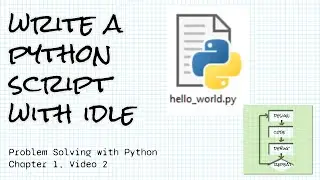 How to write a Python script with IDLE; Problem Solving with Python Ch 1 Programming