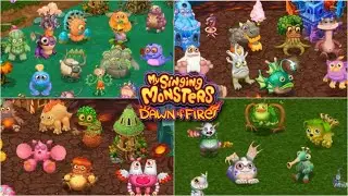 All Monsters on the Continent in My Singing Monsters Dawn of Fire