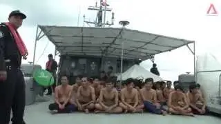 Thai Navy patrols the Gulf of Thailand for illegal fishing