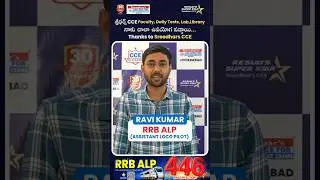 🔥🔥 suCCEss story of RAVI KUMAR cracked RRB ALP Job 🔥🔥 #sreedharscce #govtjobs #rrb #railway #alp