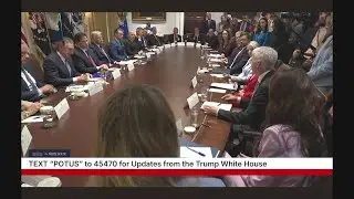 U.S. Labor Secretary Lori Chavez-Deremer Addresses President Trump in a Cabinet Meeting, Aug. 26, 20