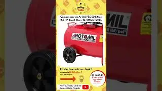 Compressor de Ar 8,8 P&Eacute;S 50 Litros 2,5 HP Bivolt Mam-10/50 MOTOMIL