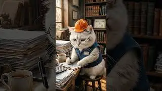 A hardworking cat 💪.#viral #fyp #catshorts