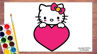 How to Draw Hello Kitty with Heart 💖 | Tori Drawings