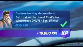 Fortnite Quest - Destroy holiday decorations - Chapter 3 Season 1