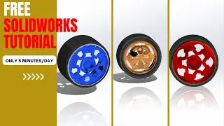 Solidworks Tutorial From ZERO (Lesson23) 👀Design Wheel Rim