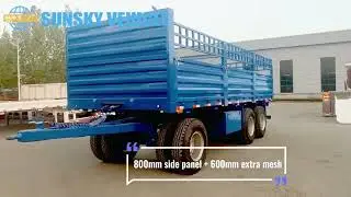 SUNSKY 3 axle drawbar trailer | full trailer for sale
