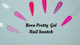 Born Pretty HOT PINK 6pc Gell Nail Polish Set 10ML | Stiletto Nail Swatch | Devine_Beauty77