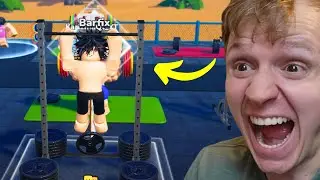 getting BUFF in roblox GYM LEAGUE!