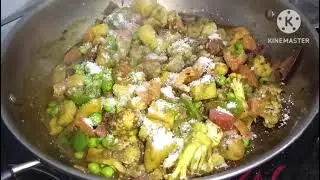 हरी भरी सब्जियों से बना वेज पुलाव।😋❤️😋❤️🆕🆕🆕🆕#dailyrecipes #food #motherscooking #indianfood #cooking