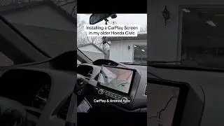 Installed a CarPlay touch screen in an older #Honda Civic.Plug and play!   #CarPlay  #eonon