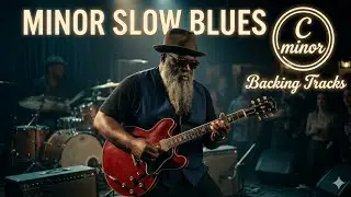 Slow Minor Blues Backing Track | C minor (Cm) | 64 BPM | Old style Blues Guitar Jam