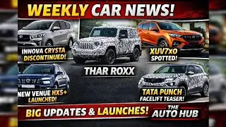 Weekly Car News India 2026 🔥 Innova Crysta Discontinued? | Tata Punch Facelift | XUV7XO | Sierra