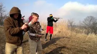 Ginger kid fails at shooting a gun